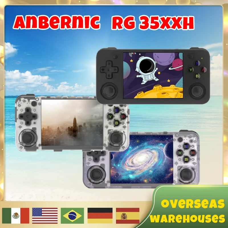 

ANBERNIC RG35XX H Retro Handheld Game Video Player Console 3.5Inch IPS full viewing angle H700 quad HD Bluetooth 256G PSP Gift