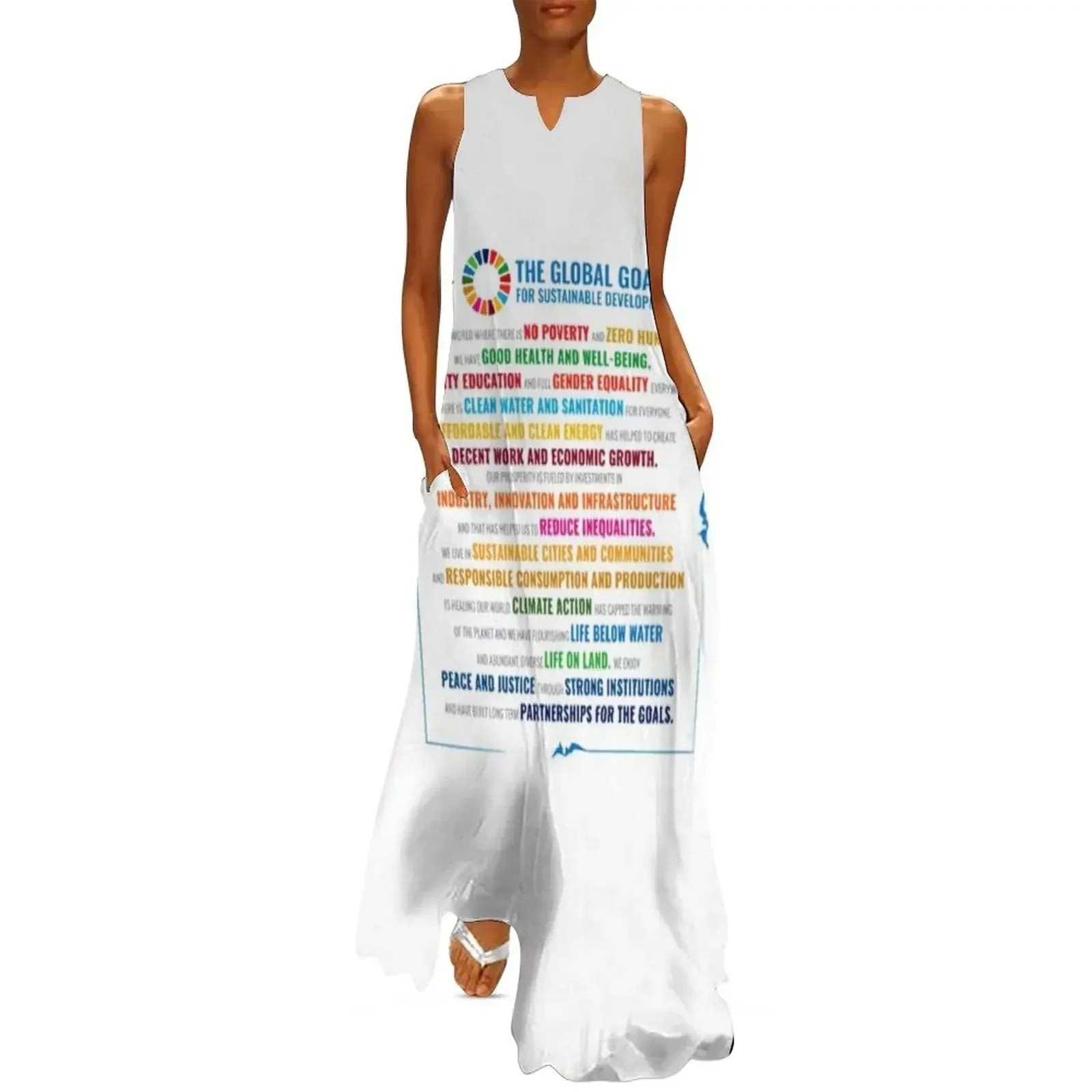 

UN Sustainable Development Goals SDGs 2030 Long Dress womens dress women's summer jumpsuit Dress