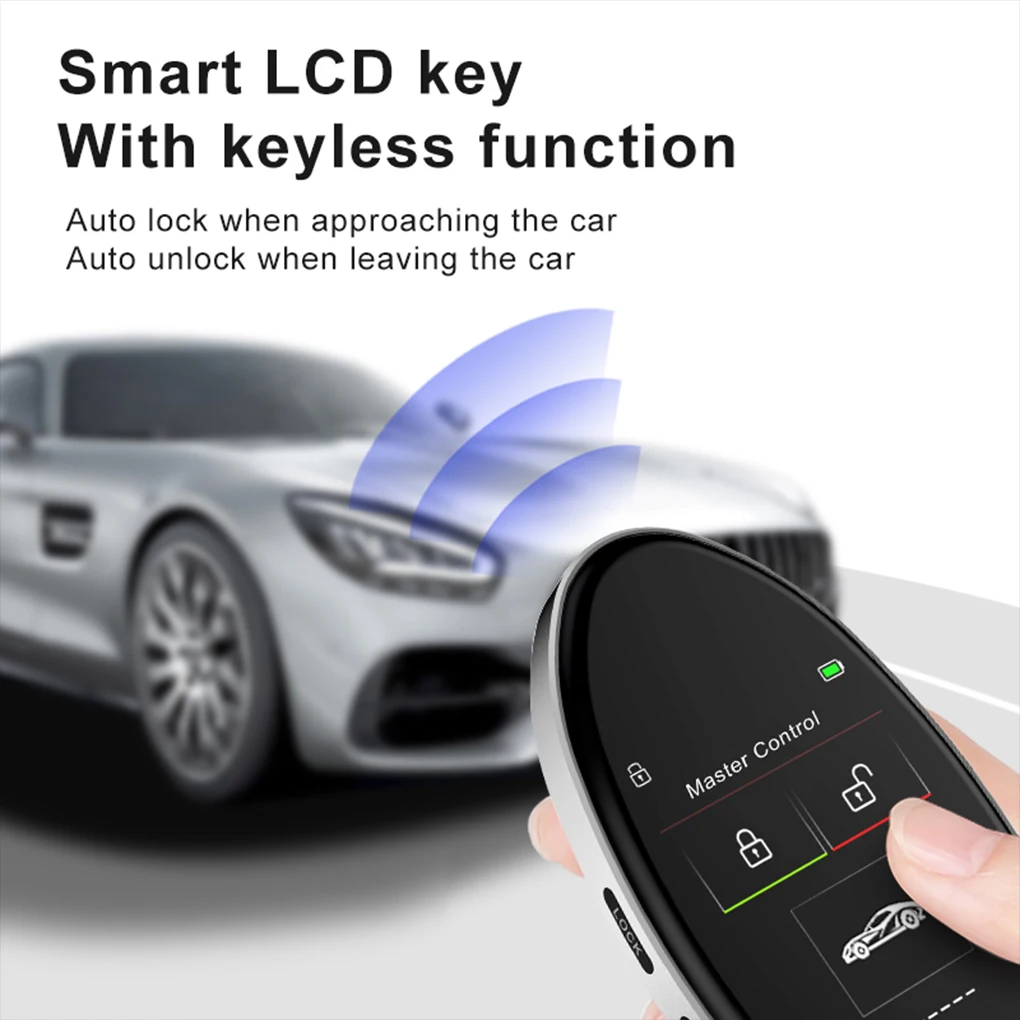 Smart LCD Remote Control Car Key Universal Replacement For Car Modification OneButton Start/Intelligent Remote Control Touch Key