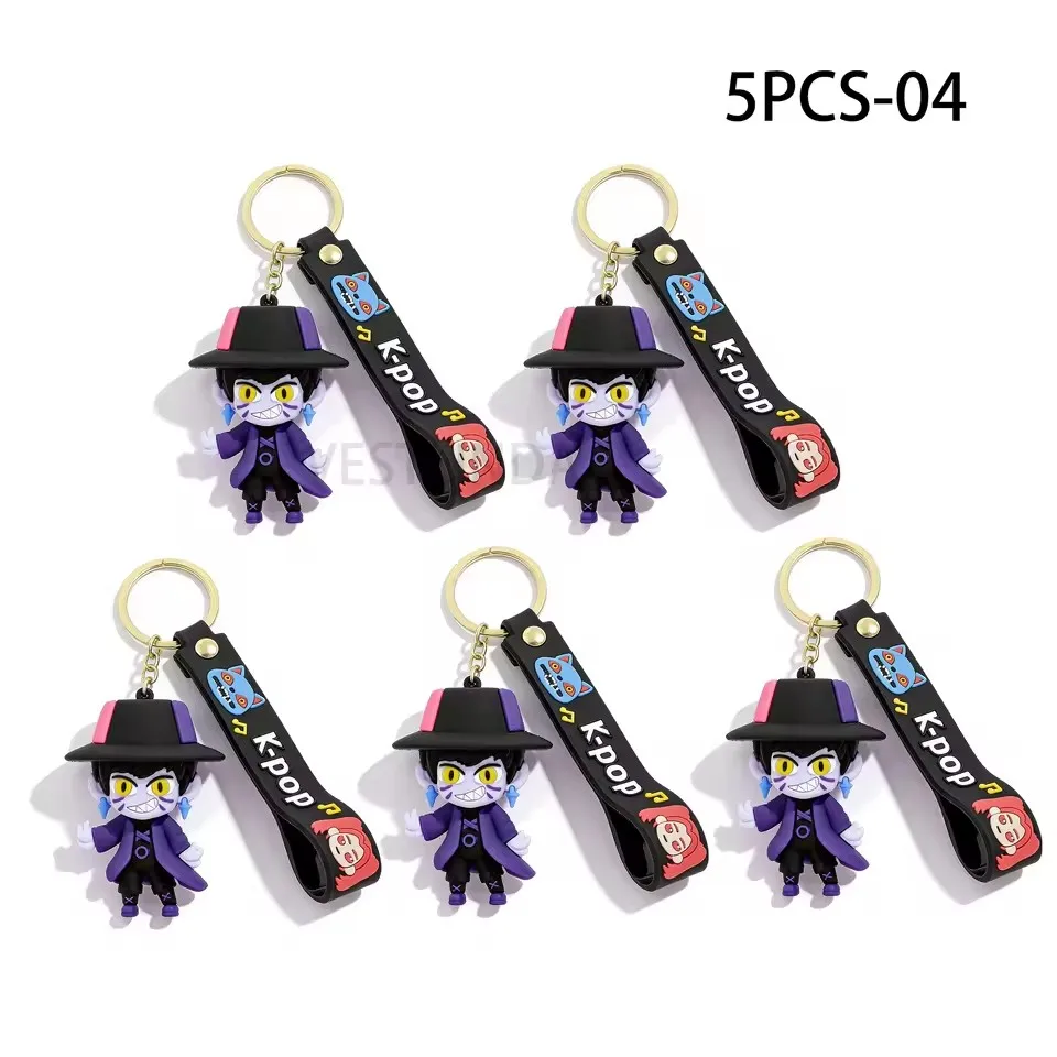Heiße 3D-gedruckte Anime-Film-KPOP-Dämonenjäger-Mädchen-Charakter-Schlüsselanhänger, niedliche Tiger-Actionfigur, Sammlerstücke, Geschenke