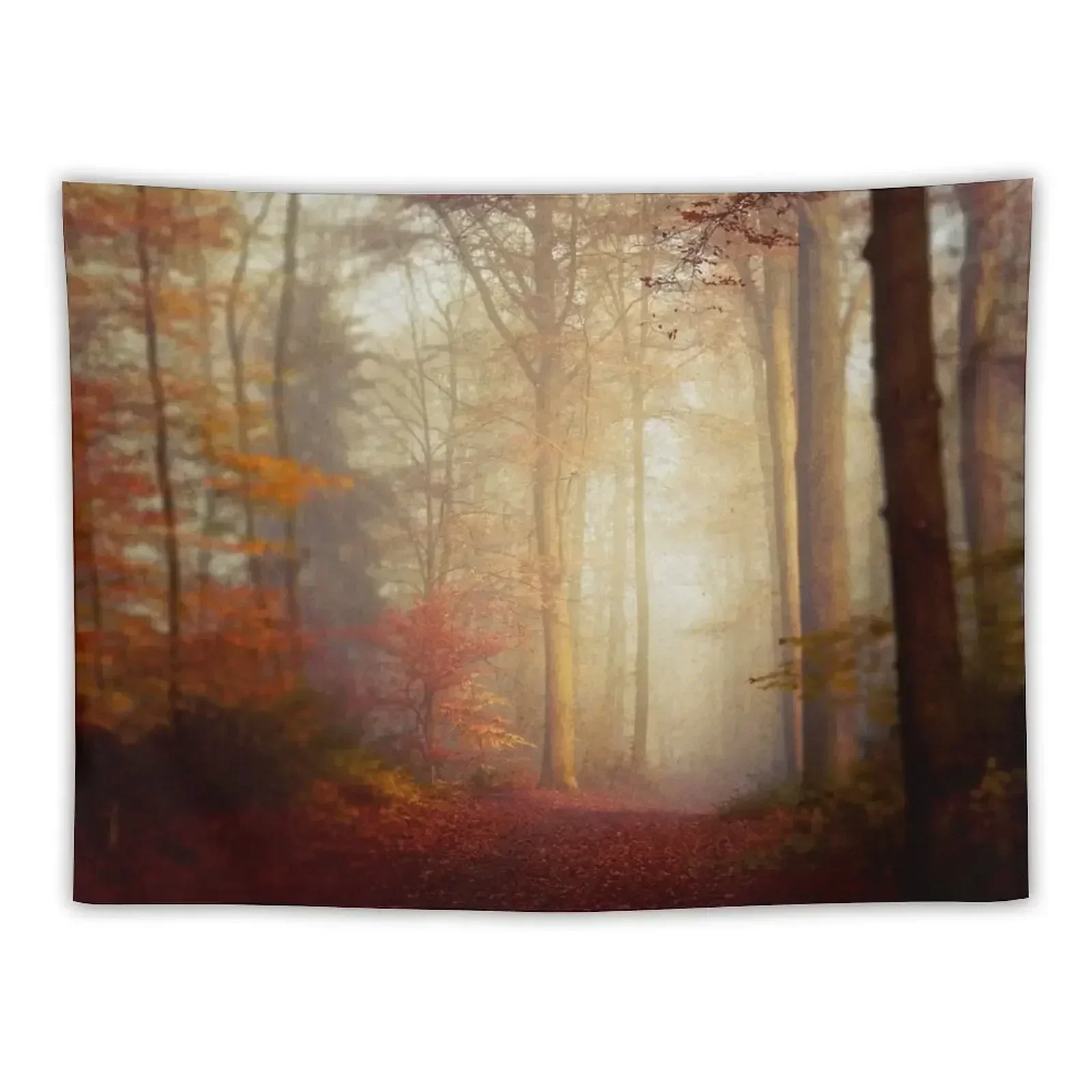 

Fall Hike - Colourful Autumn Forest Tapestry Room Aesthetic For Bedroom Tapestry