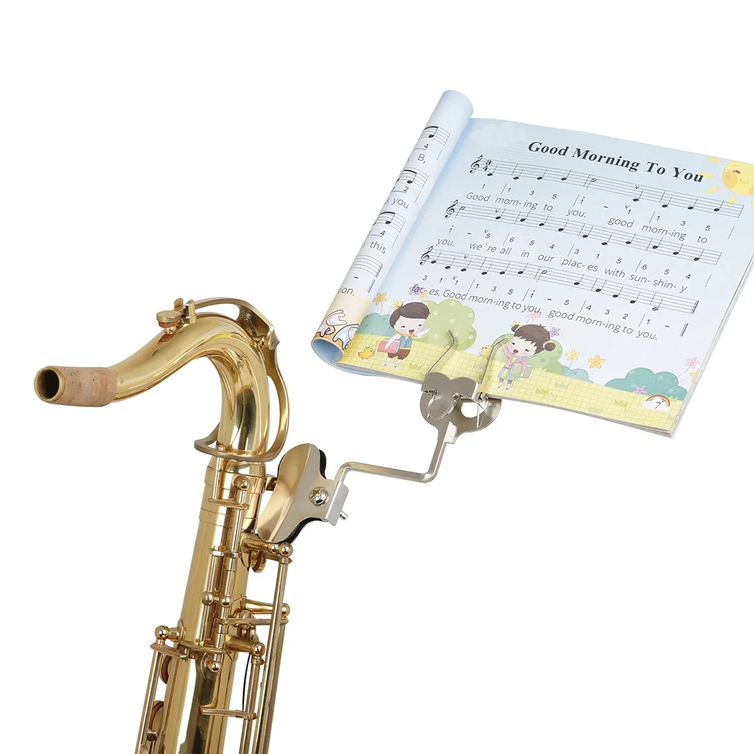 IRIN Saxophone Sheet Music Stand Marching Sheet Music Lyre Clip Portable Metal Stand For Alto/Tenor Sax Trumpet Clarinet Horn