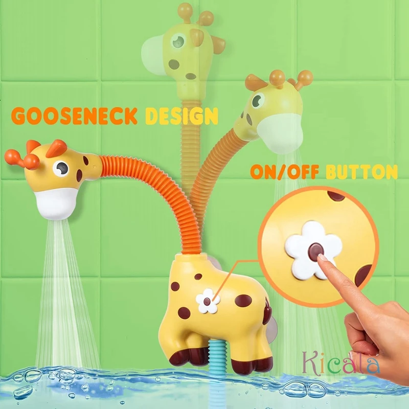 1pc Little Giraffe Electric Spray Water Squirt Sprinkler Perfect Suction Toys for Baby Bathtub Toys & Bath Toys