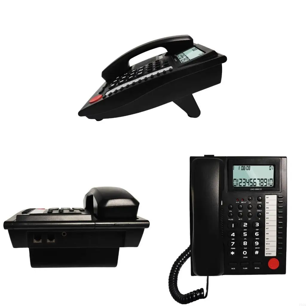 193A ABS Landlines Telephone With Clear Caller Identification Display And Convenient Headsets For Office Home