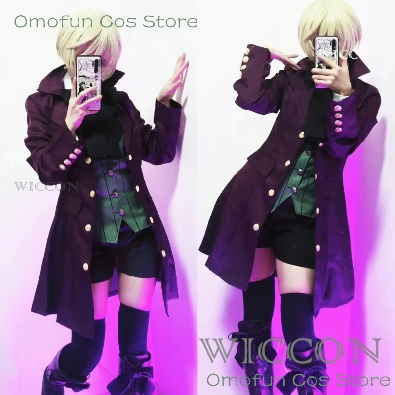 Anime Black Butler Alois Trancy Cosplay Costume Wig Tailcoat Coat Vest Full Set Uniform Adult Man Halloween Carnival Suit