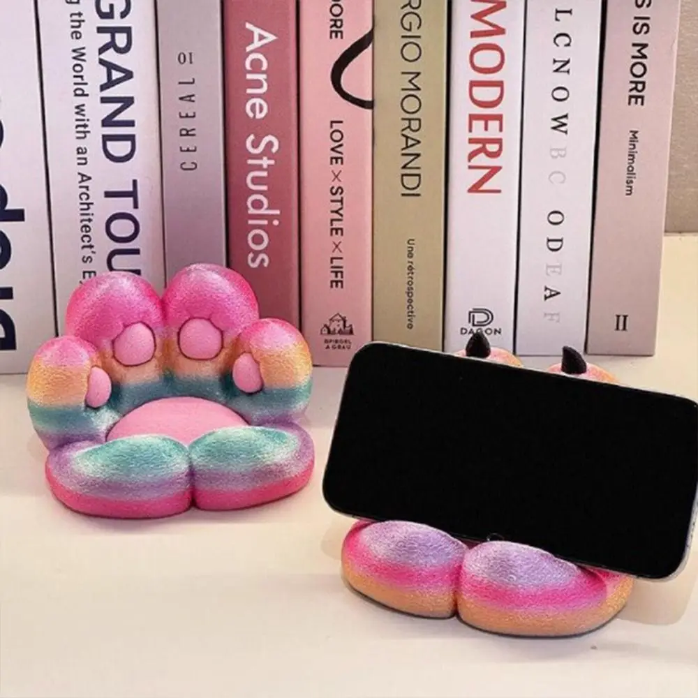 Funny Claw Phone Holder 3D Printing Durable Cell Phone Stand Holder Desktop Decor Cat Paw Pad Phone Holder