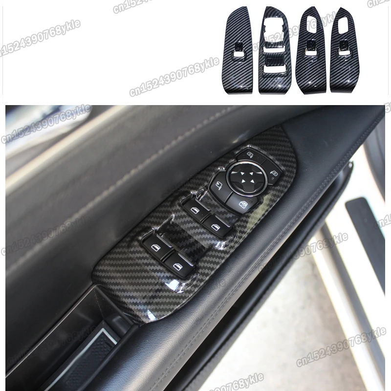 carbon fiber car window switch control panel trims for lincoln mkz 2014 2015 2016 2017 2018 2019 2020 interior accessories auto