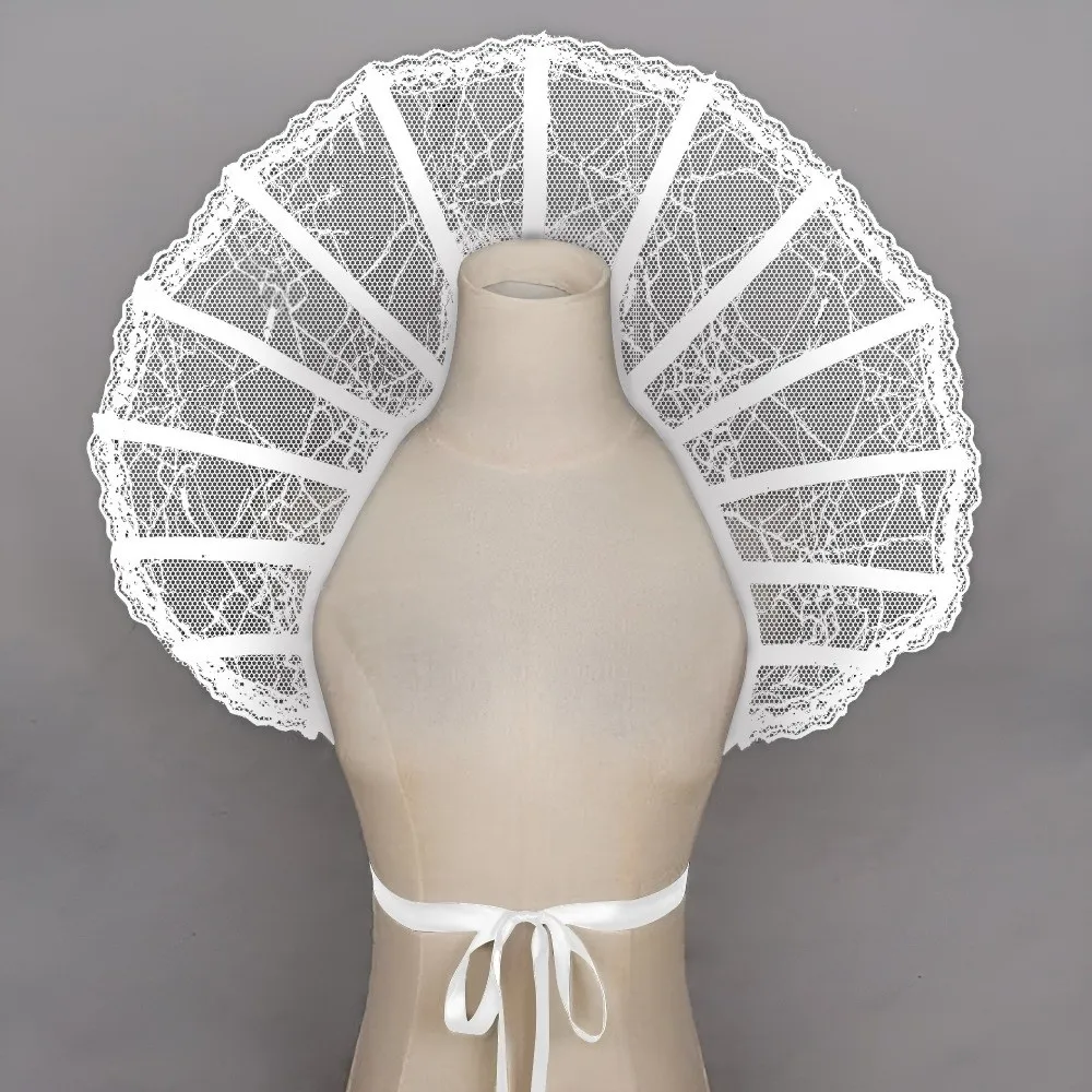 Spitzen-Viktorianischer Stehkragen, Renaissance-Netzstoff, Königin-Cosplay-Umhang, mittelalterliches Design, gotische Halloween-Kostümaccessoires – Detail 11