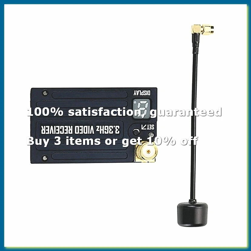 3.3G 4W Glasses VRX Module Video Receiver CVBS PAL/NTSC Supports 3.3GHz BAND A and B for FPV Video Glasses-WDL