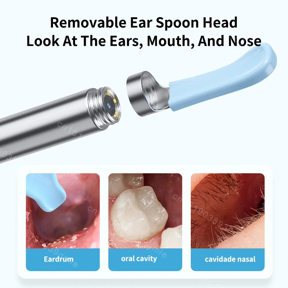 Ear Wax Removal Tool Earwax Removal Endoscope Super Light Lens WiFi Ear Endoscope with LED Lights  for iPhone & Android