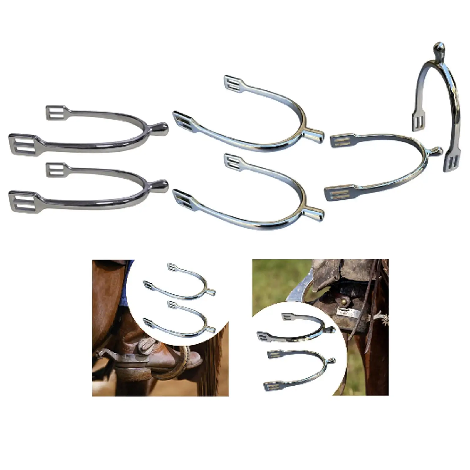 乗馬用拍車 2 個 乗馬用品 プロフェッショナル 女性/子供用