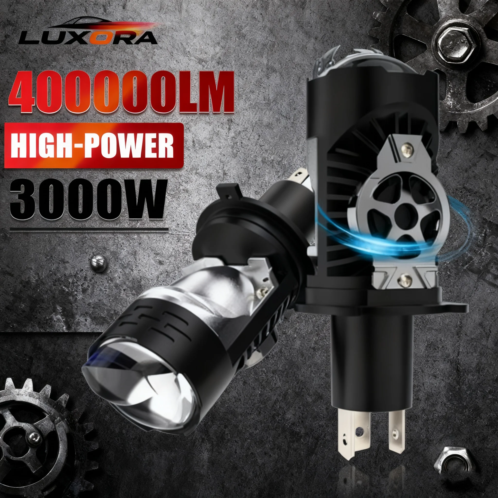 

New H4/9003/HB2 LED Headlight Bulbs Projector Lens Canbus Super Bright LED 3000W 4000000LM 6000K Hi/Low Beam For Car&Motorcycle