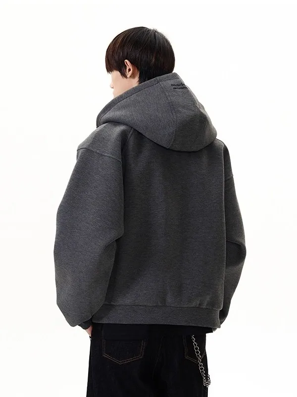 

American Sle Boxy Fit Hoodie Jaet Men's Autumn Winter ort ape Coat Polyester Fabric Casual Streetwear Zipper Closure