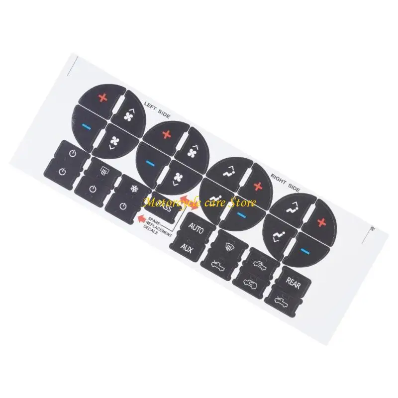 U75F Car Radio Dashboard Air-Condition AC-Climate Control Button Repair Sticker Decal