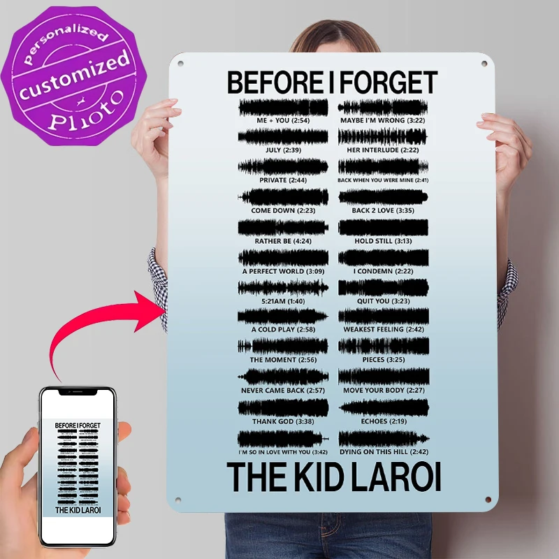 The Kid Laroi - Before I Forget (Deluxe) Printed Poster Customized Wall Art Retro Vintage Metal Tin Signs for Office Decoration