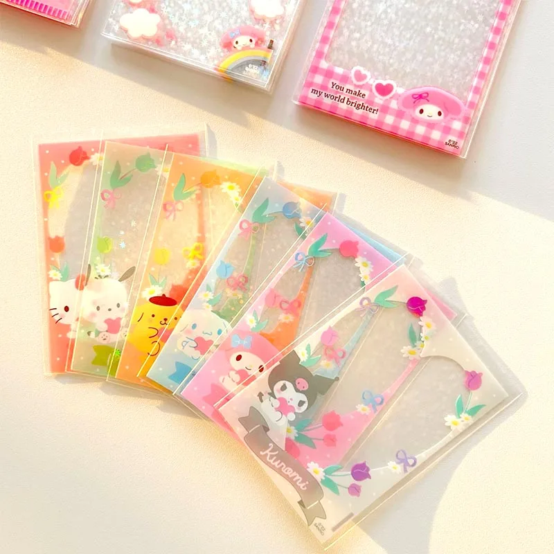 

20PCS Hello Kitty Melody Cinnamoroll Card Holder Transparent Kuromi Pochacco Bank Card Photo Card Holders Stationery Godds Gifts