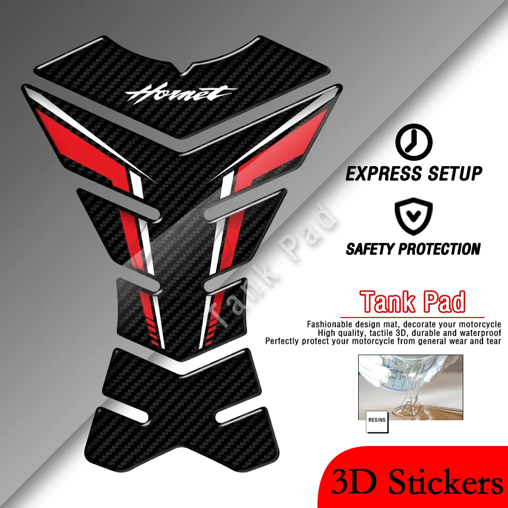 For Honda Bumblebee CB600F CB650F CB250 CB1000R 3D Resin Carbon Fiber Appearance Fuel Tank Pad Scratch Resistant Sticker