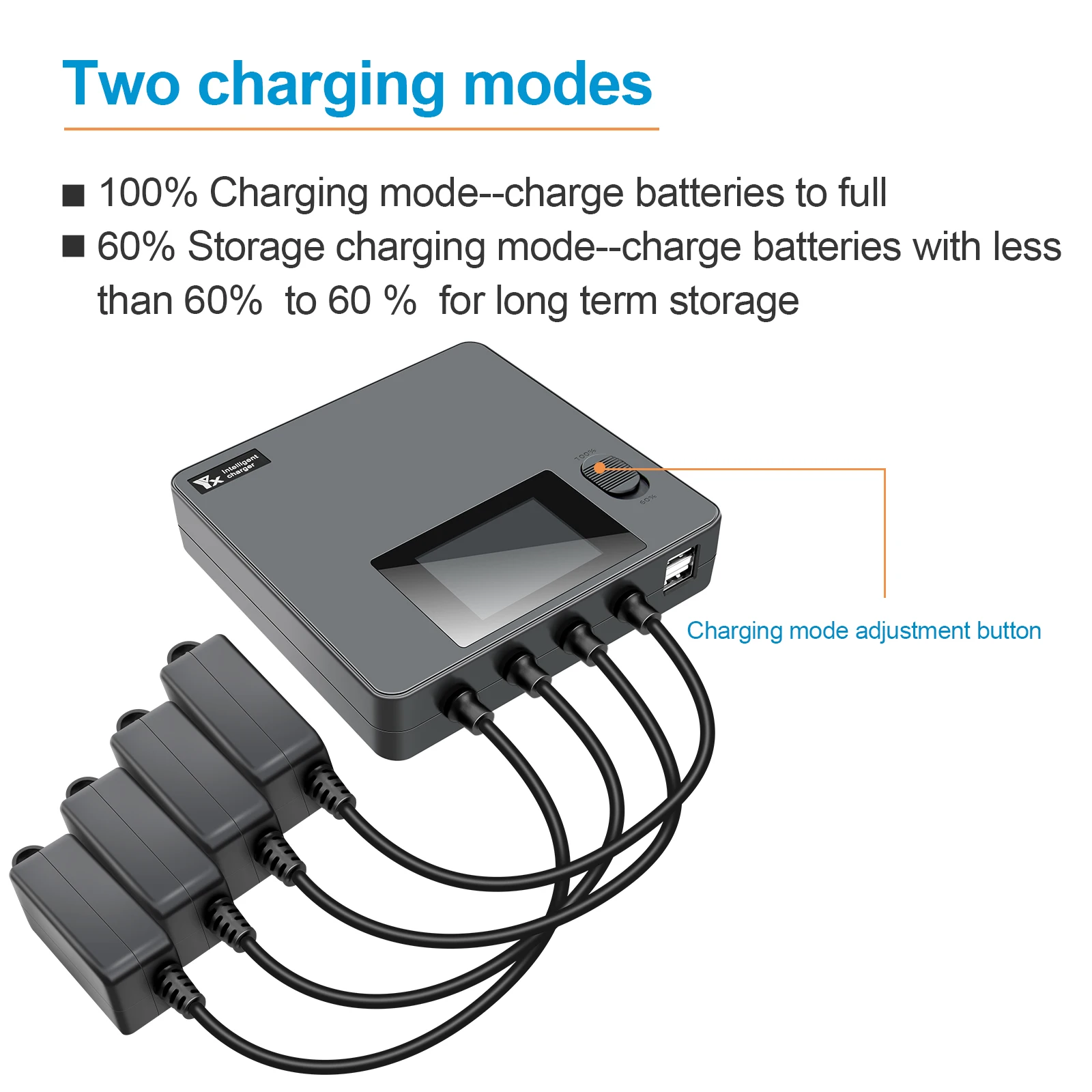 6 in 1 Digital display Battery Charger for DJI Mini 3/3 Pro/4 Pro Drone Battery Charging Hub Fast Smart Battery Charger with USB