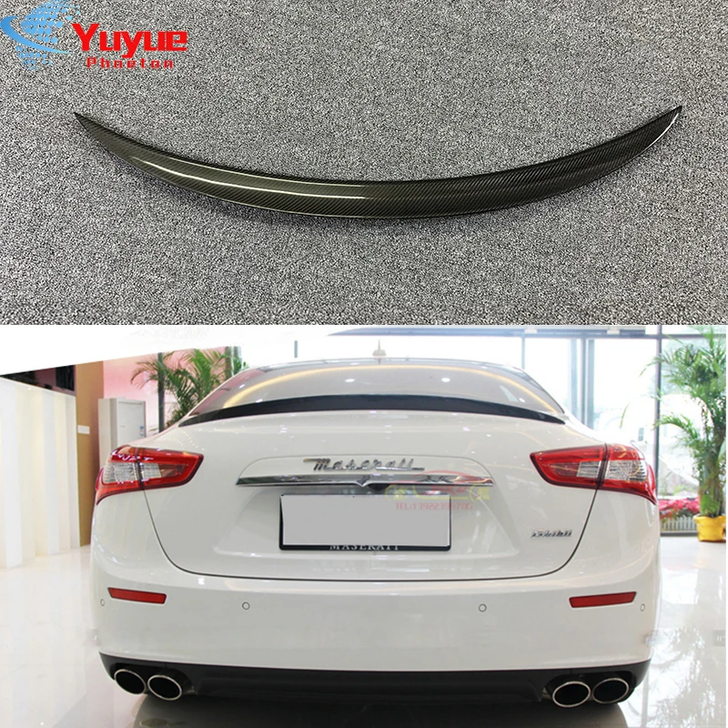 

For Maserati Ghibli Carbon Fiber Rear Spoiler Trunk Wing Wald Style 2014 2015 2016 2017- UP