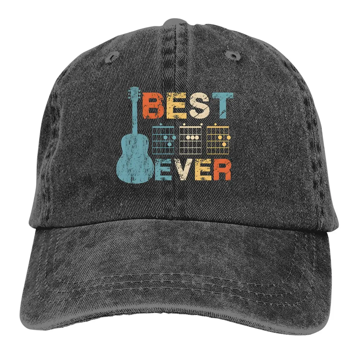 Best Dad Ever Guitar Chords Musician Baseball Cap Men Hats Women Visor Protection Snapback Father Day Caps