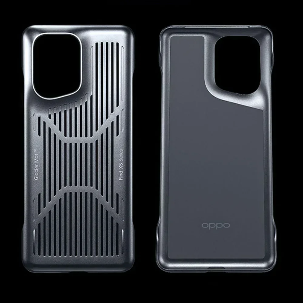 

Original OPPO Find X5 Case Ice Skin Heat Dissipation Protection Shell Hollow Phone Cover Case For OPPO Find X5