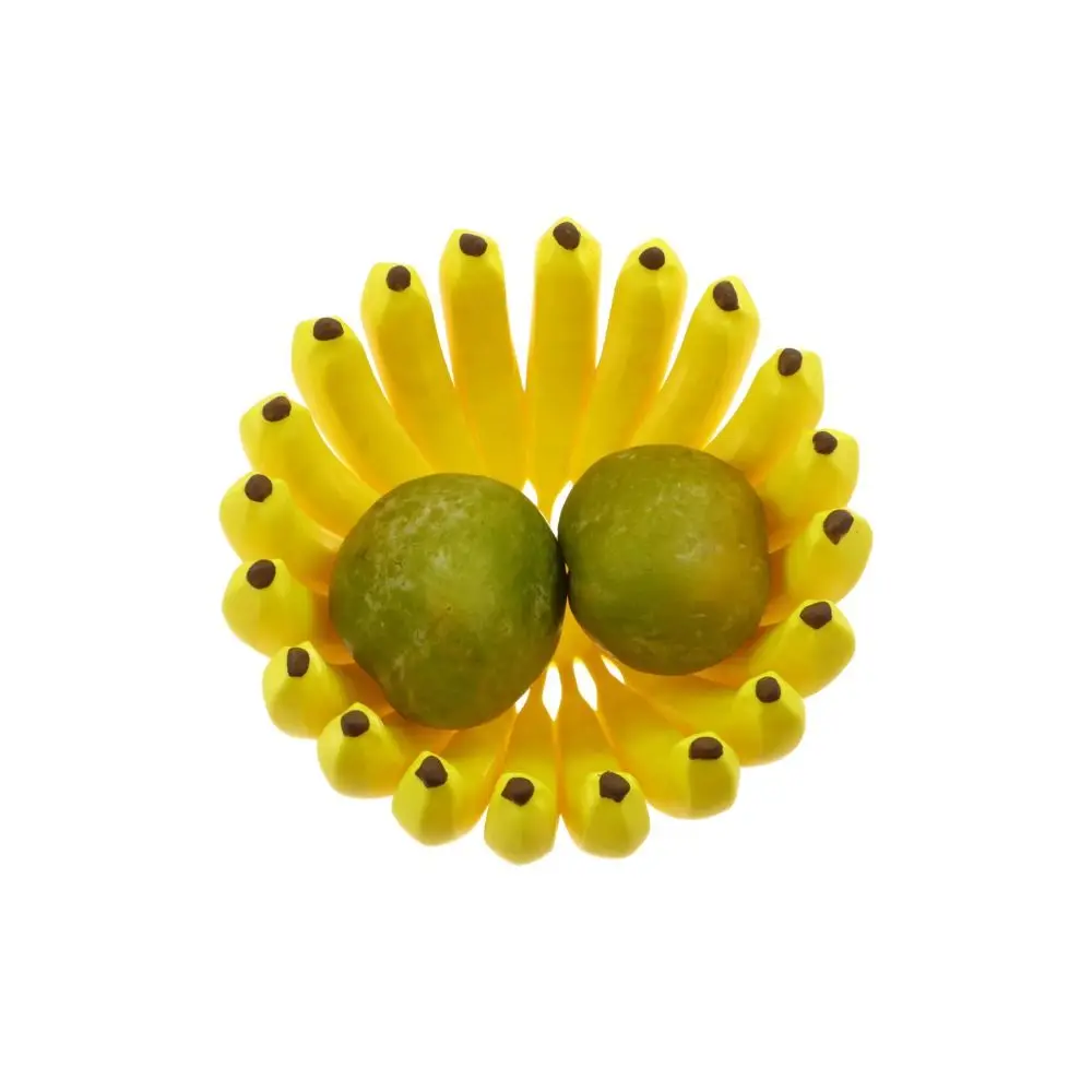 Novelty Banana Shaped Fruit Tray 3D Printed Large Capacity Simulated Banana Tray Plastic Unique Gift Snack Plate Kitchen