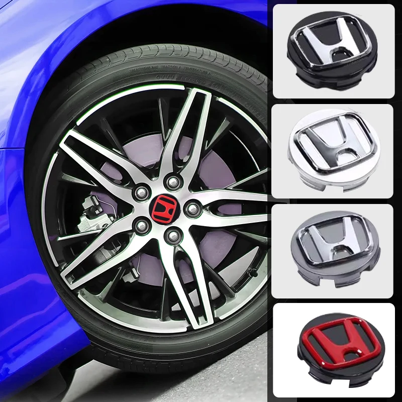 4 قطعة غطاء محور السيارة عجلة غطاء المركز اكسسوارات الديكور لهوندا سيفيك صالح جاز أكورد الطيار CRV أوديسي جواز السفر مدينة HRV #2