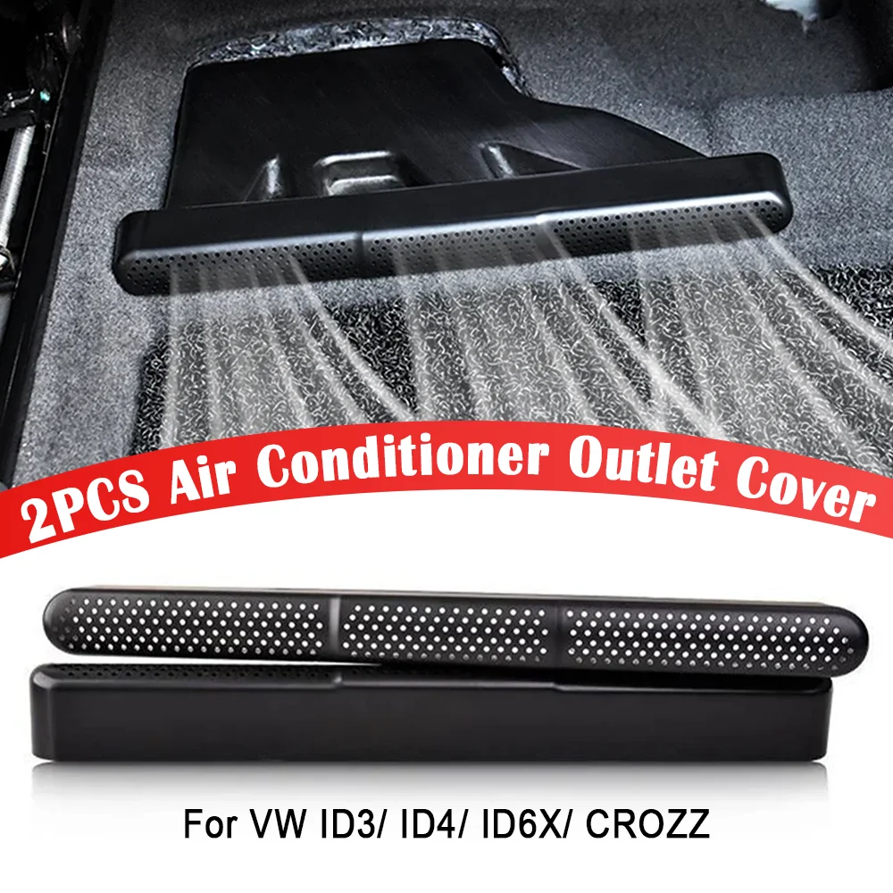 

1Pair Car Under Seat AC Vent Cover for VW ID3 ID4 ID6X CROZZ Plastic Mesh Air Outlet Guards Dust Protector Air Vent Cover