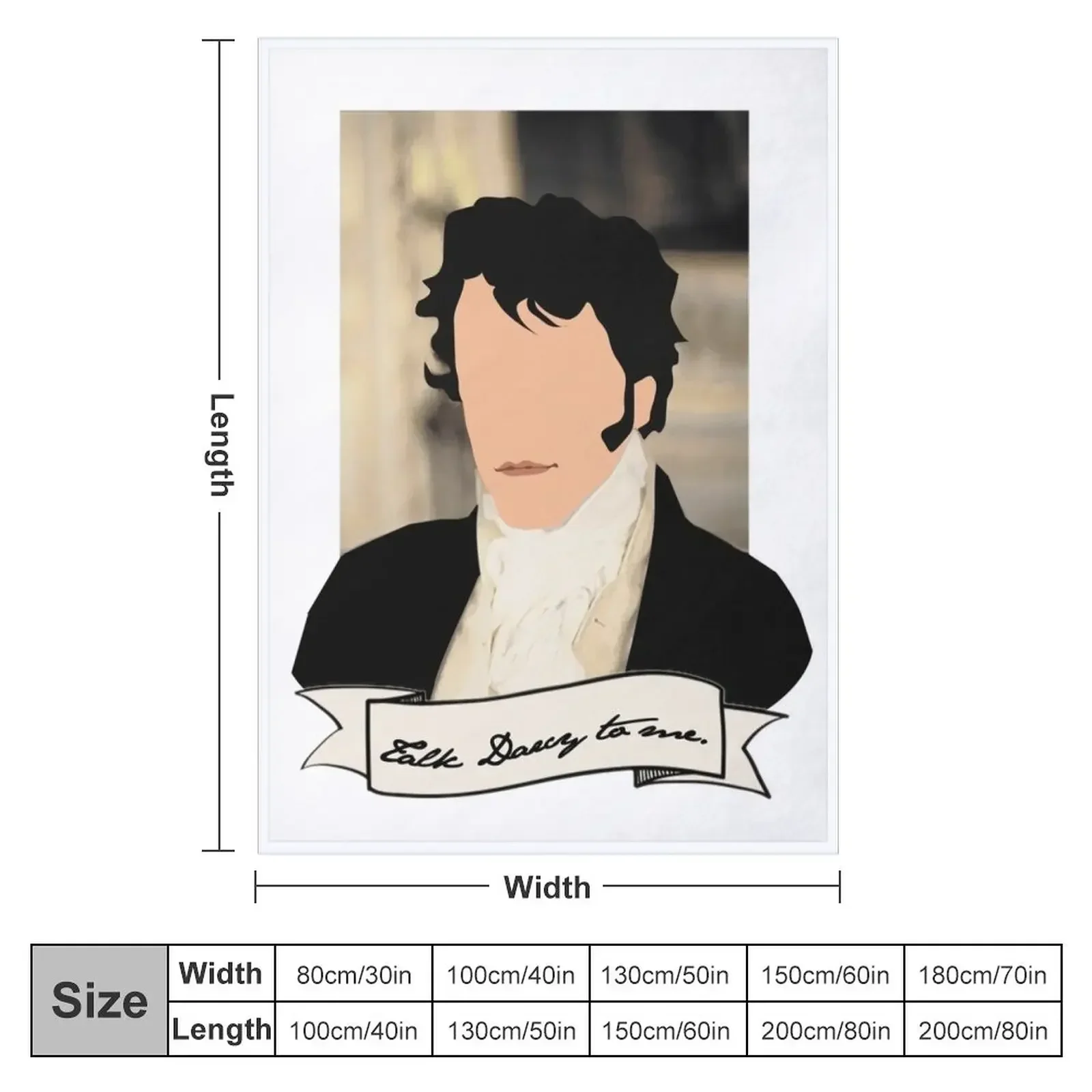 Talk Darcy to me. - Mr Darcy - Pride and Prejudice Throw Blanket cosplay anime Luxury Designer Giant Sofa Luxury St Blankets