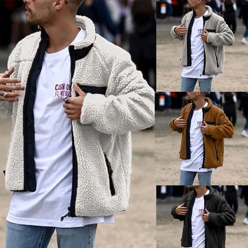 

Nice autumn and winter European and American foreign trade pop men's wear Pop trend casual men's coat