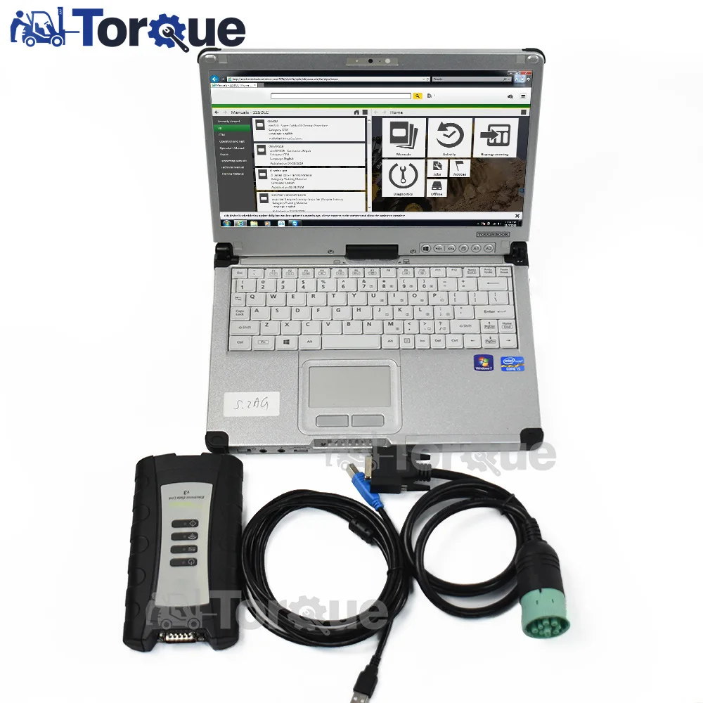 

V5.3 Electronic Data Link EDL V3 Diagnostic Adapter Service J-D EDL V3 Advisor Construction Agricultrue diagnotic+CF C2 LAPTOP