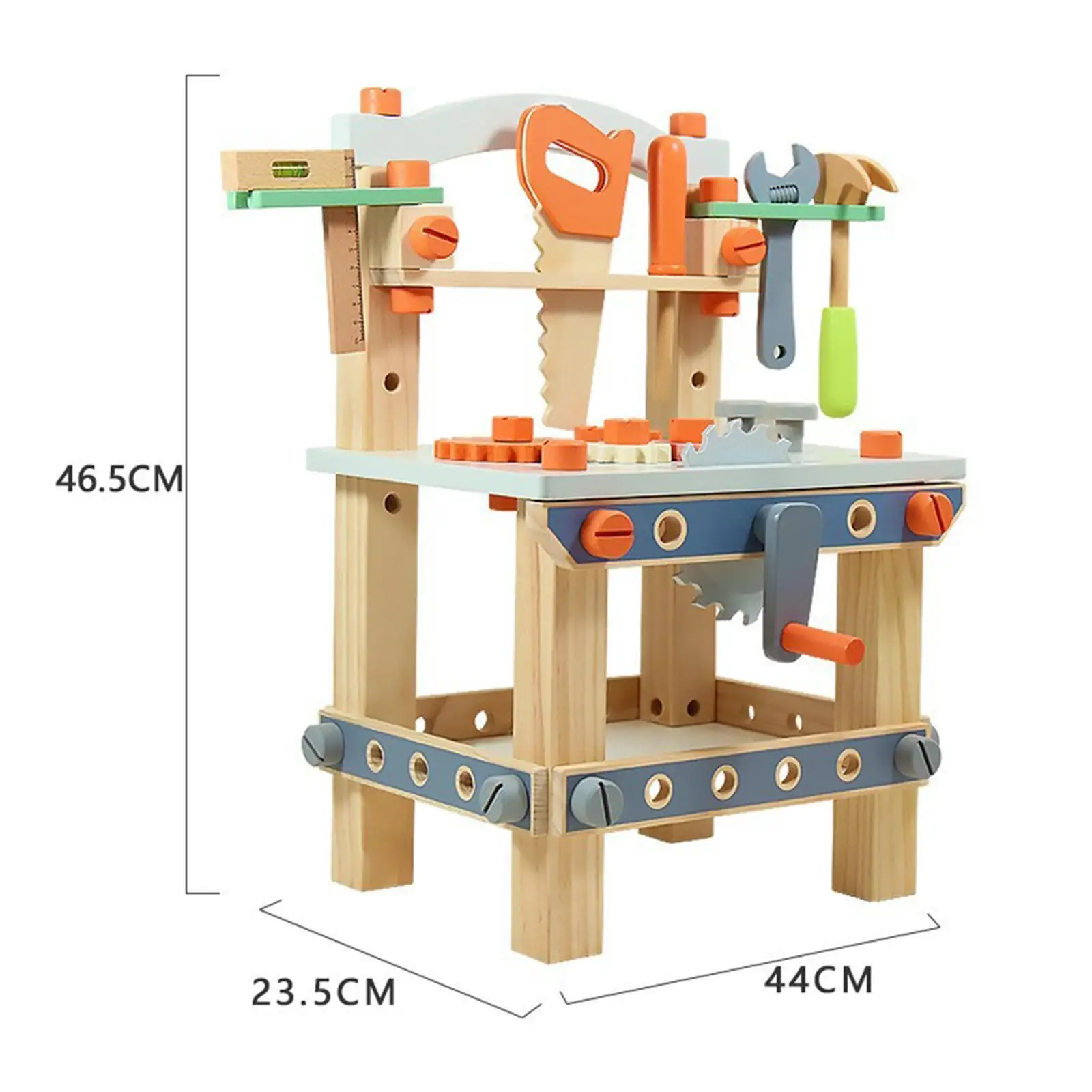 Wooden Workbench Toy Set for Children Montessori Educational Pretend Play Construction Tool Bench with Repair Tools for Kid Gift