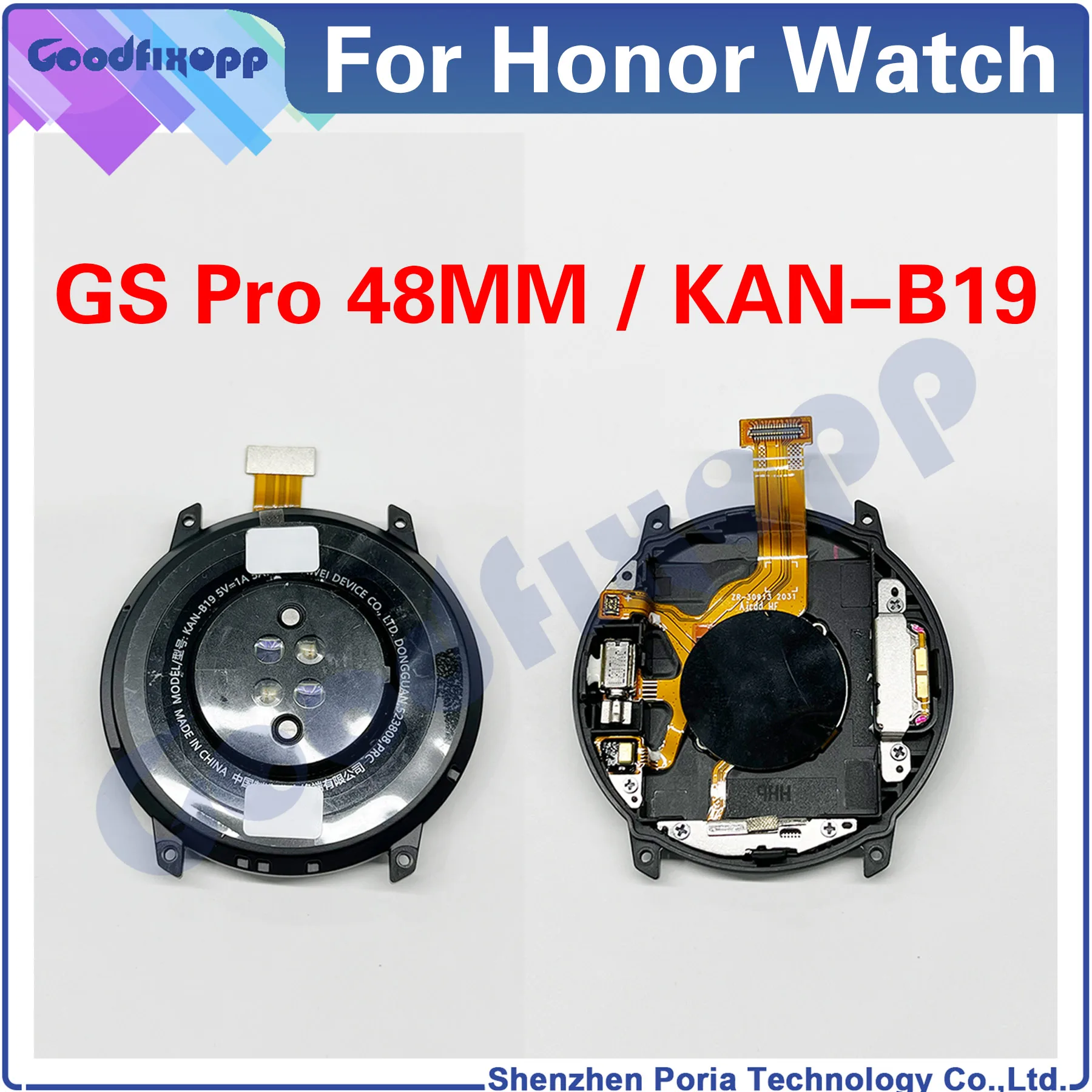 For Honor Watch GS Pro 48MM KAN-B19 Battery Back Case Cover Rear Lid Housing Door Repair Parts Replacement