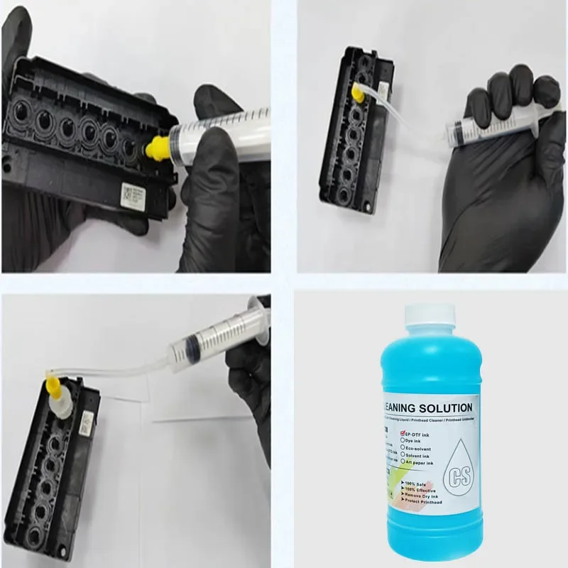 Strong 3 volume DTF Cleaning Solution for Epson DX4 DX5 DX7 XP600 TX800 L1800 L805 L800 1390 I3200 DTF Ink Cleaning Liquid