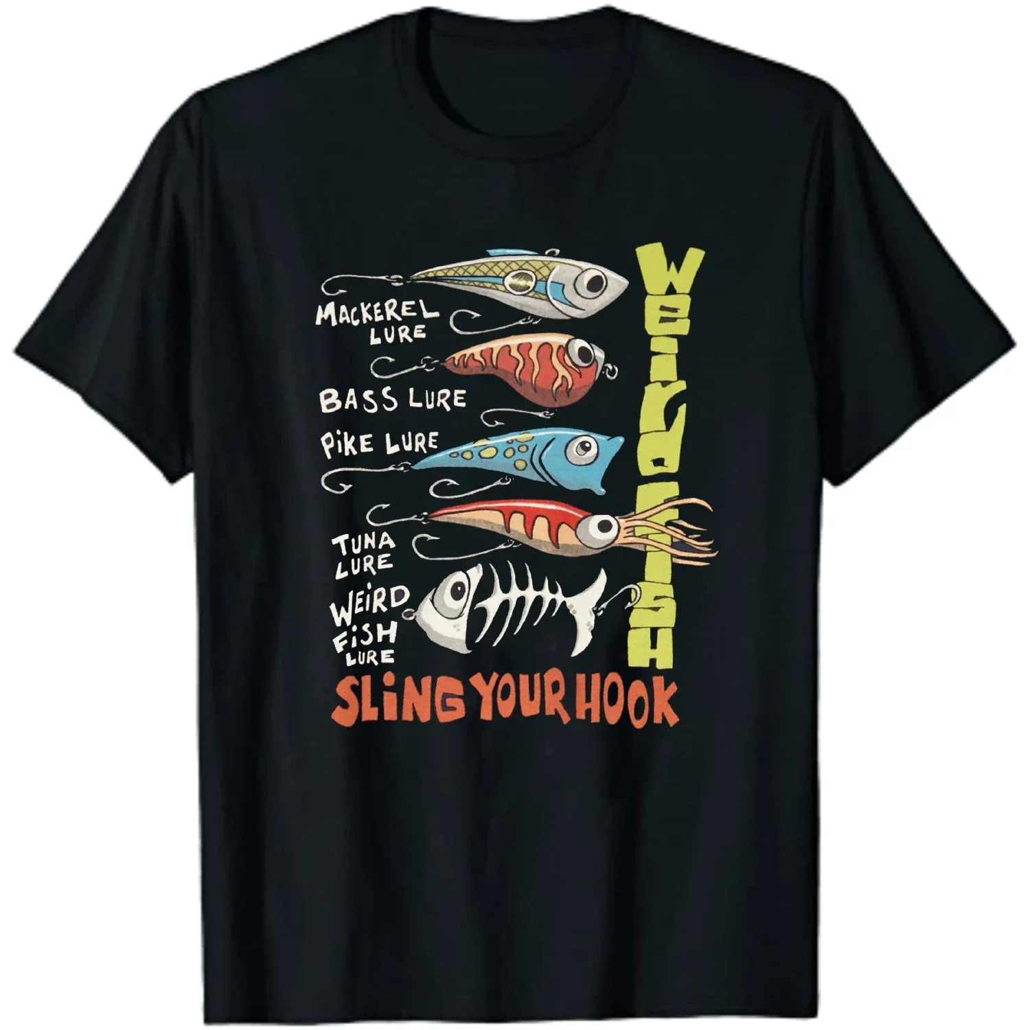 Sling Your Hook. Funny Fishman Fishing Angler Gift T-Shirt 100% Cotton O-Neck Summer Short Sleeve Casual Mens T-shirt Size S-3XL