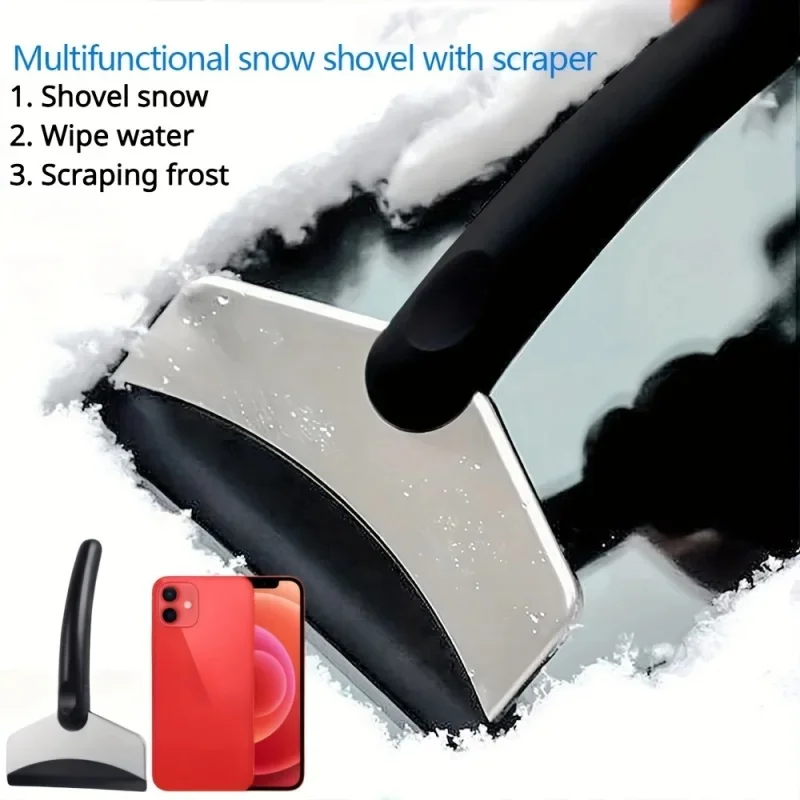 2Pcs Durable Car Snow Shovel Car Windshield Snow Removal Scraper Ice Shovel Window Cleaning Tool for All Car Accessories Removal