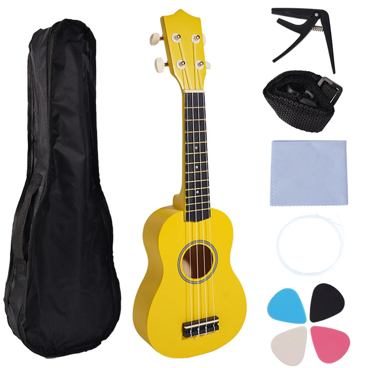 C 21-Inch Mini Ukulele, Entry-Level for Beginners, Four-String Small Guitar, Children'S Musical Instrument