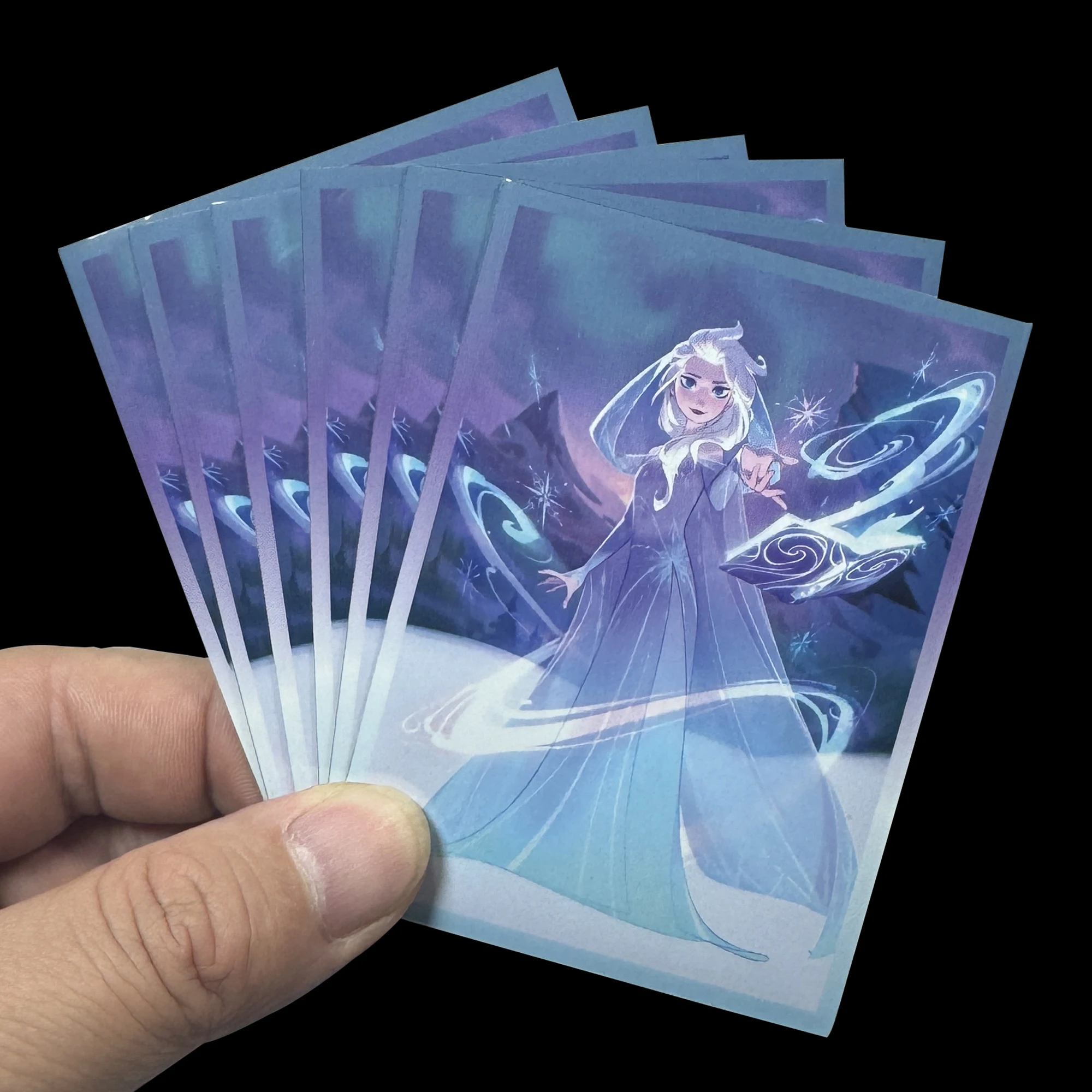 60PCS Elsa Card Sleeves Lorcana Protector Standard Size Cards Shield Graphics Protector Color Sleeves Playing Board Game Cover