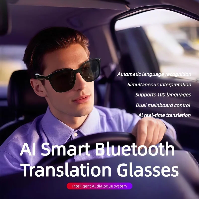 

GY500 Al Smart Translate Sunglasses Bluetooth Call Noise Canceling Music Play BT Translate Smart Glasses for Studying Travaling