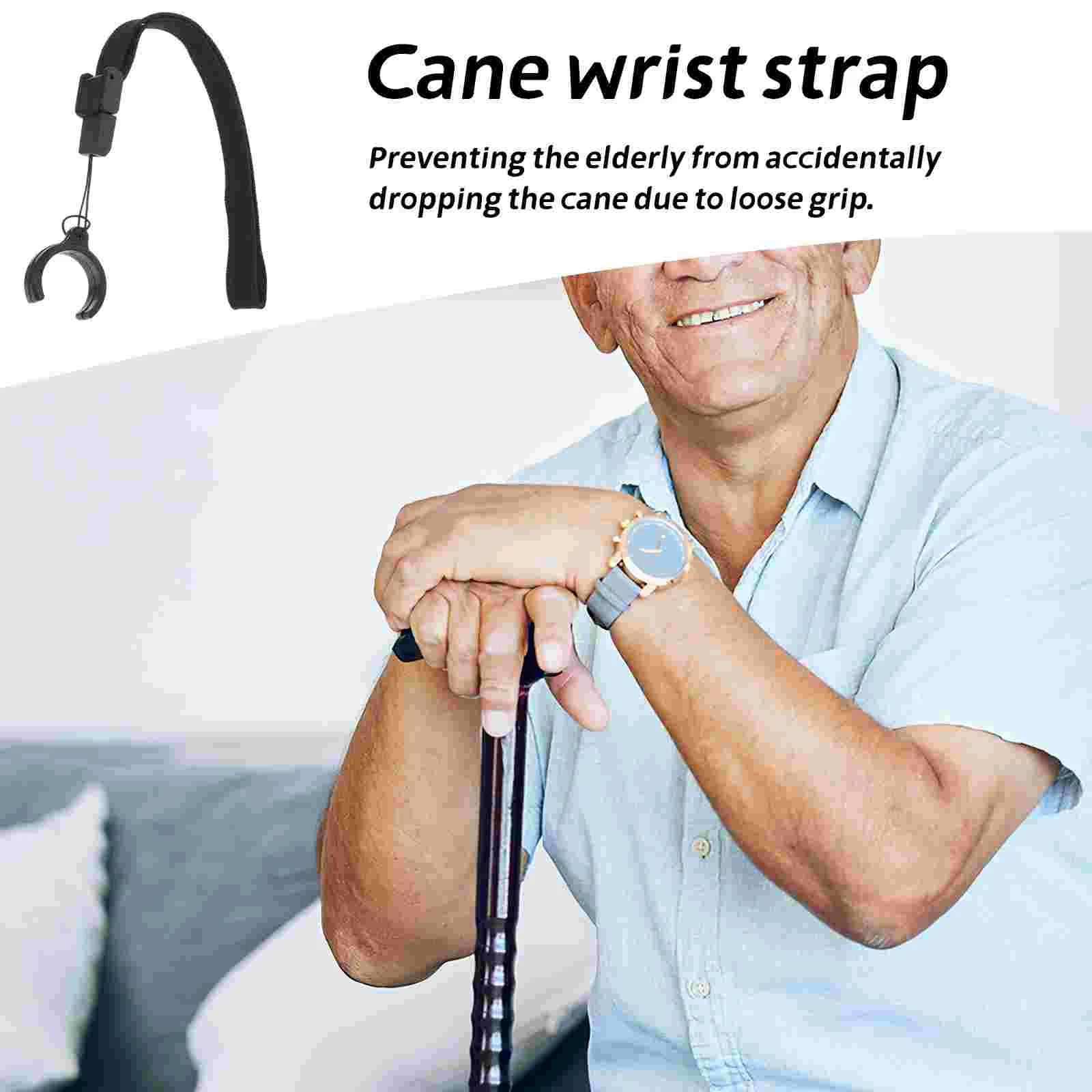 2 Pcs Crutch Bracelet Wrist Tape Strap Walking Canes Straps Accessories Solid Wood