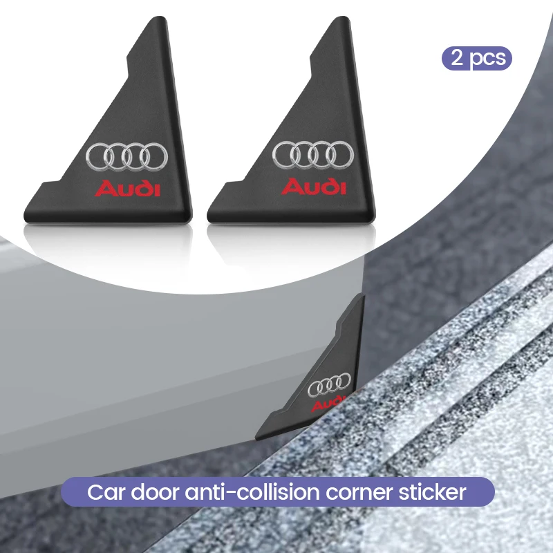 2PCS Car Door Corner Protection Sticker For Audi Sline quattro RS A1 A2 A3 A4 A5 A6 A7 A8 Q1 Q2 Q3 Q4 Q5 Q6 Q7 Q8