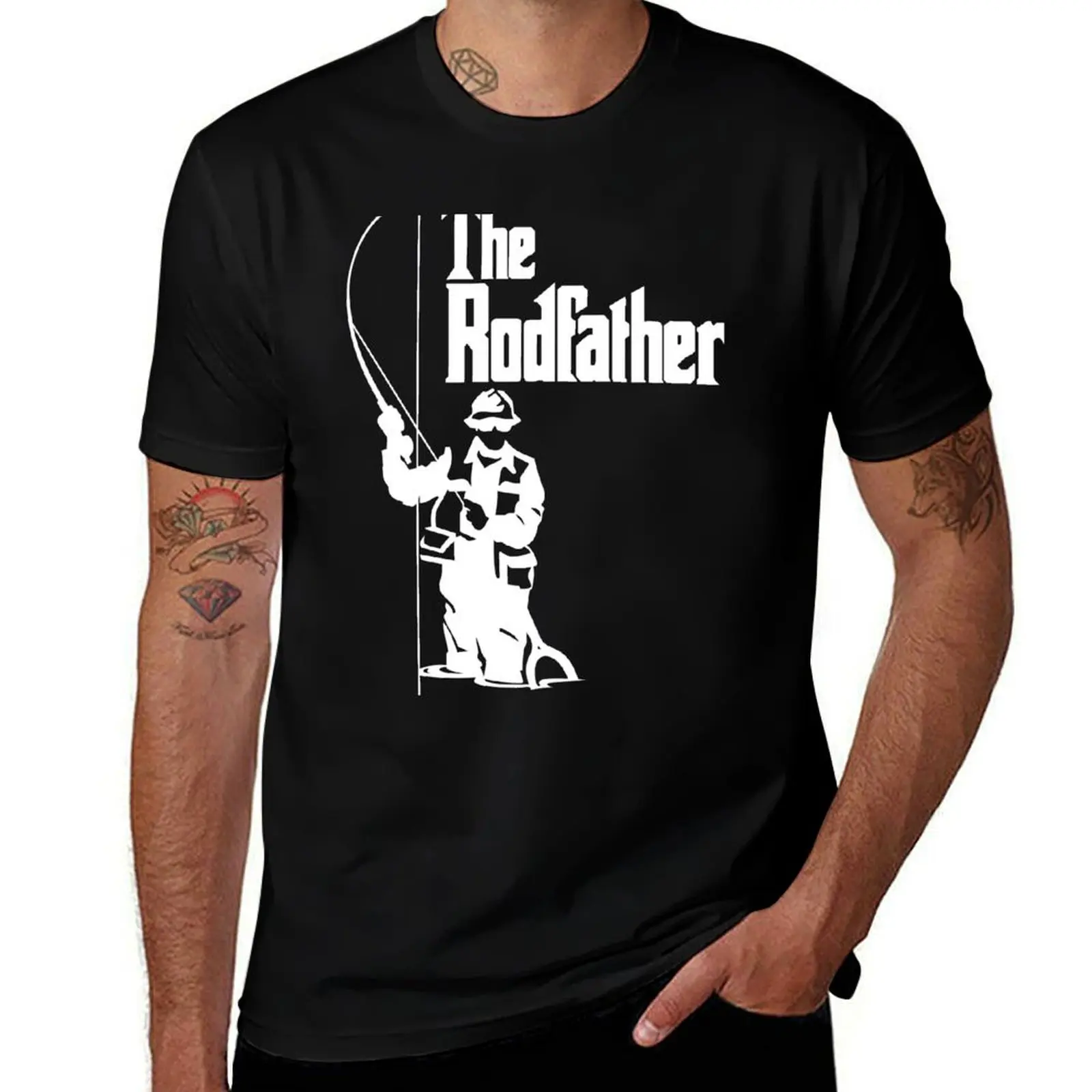 

The Rodfather Fishing T Shirt T-Shirt summer 2025 for a boy aesthetic clothes vintage clothes t shirts for men