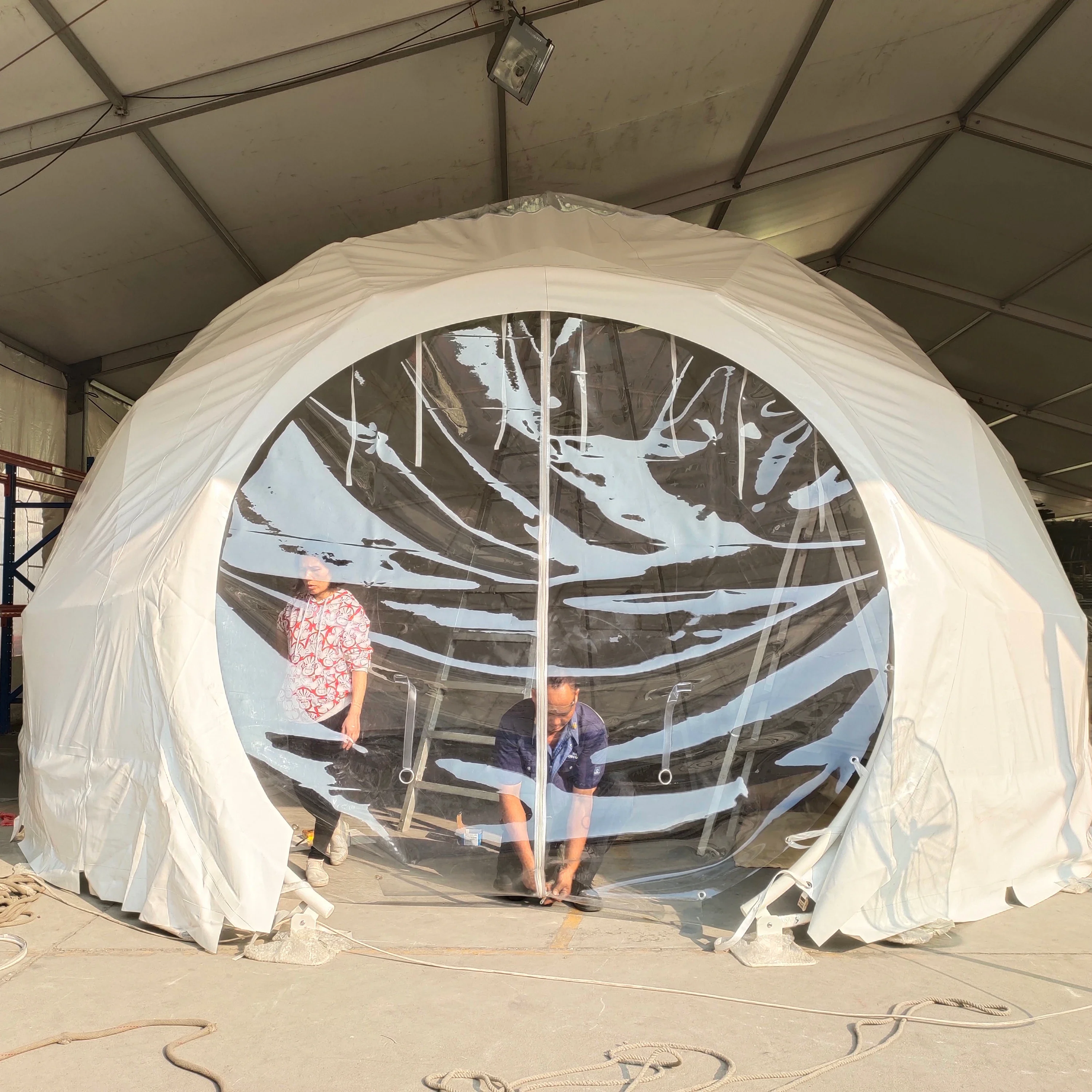 

Steel Frame and PVC Cover Events Luxury Hotel Transparent Geodesic Dome Ball Tent