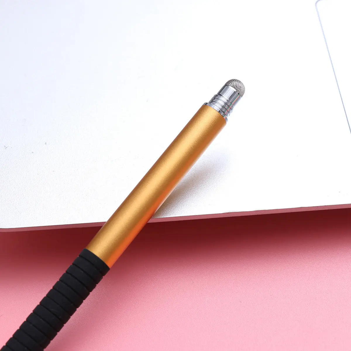 

2 in 1 Multifunction Fine Point Round Thin Tip Capacitive Writing Tool for Phone Computer Tablet Premium Metal Material Winter