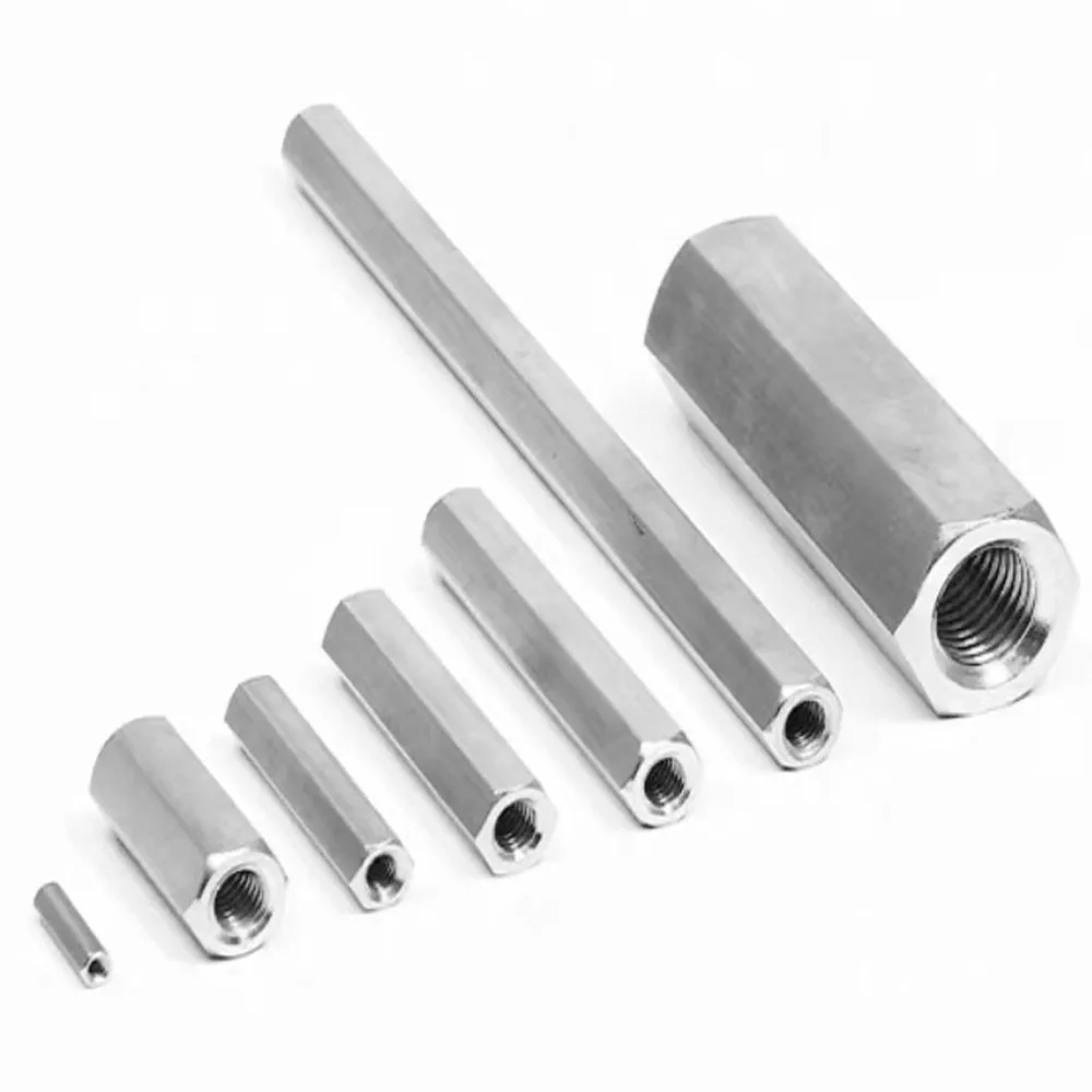 M3-M20 304 A2 Stainless Steel Left Right Hand Thread Hex Coupling Nuts, Extension Sleeve Rod Joint Connector Adjustment Lock Nut