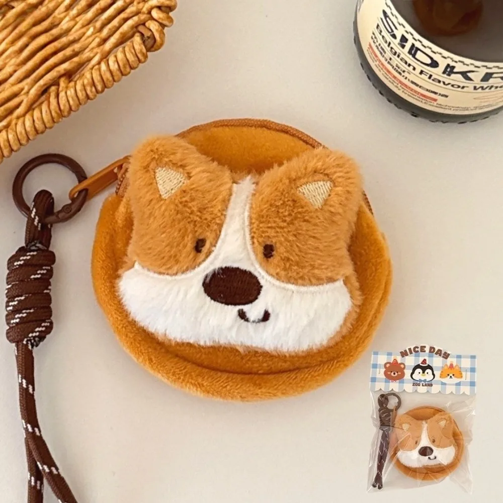 حقيبة تخزين جديدة على شكل قطة كرتونية من القطيفة لسماعات الأذن والنظارات وأحمر الشفاه، حقيبة نقود صغيرة ناعمة على شكل قلادة لتزيين حقيبة الظهر