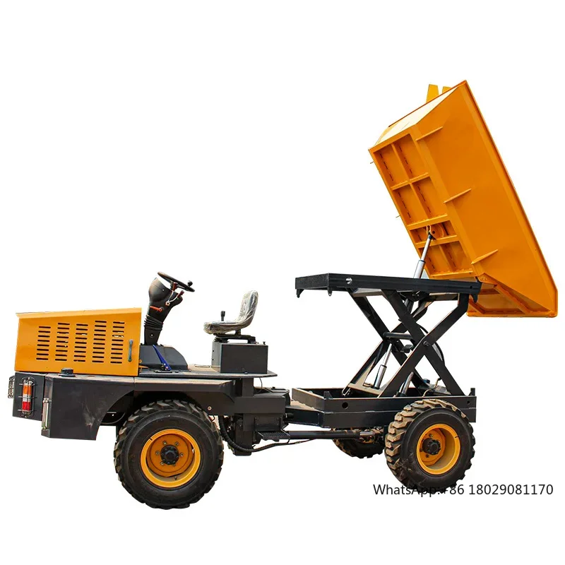 High lifting farm agriculture short transport off road 2.5 ton FCY25H palm oil use mini dump truck small site dumper for sale