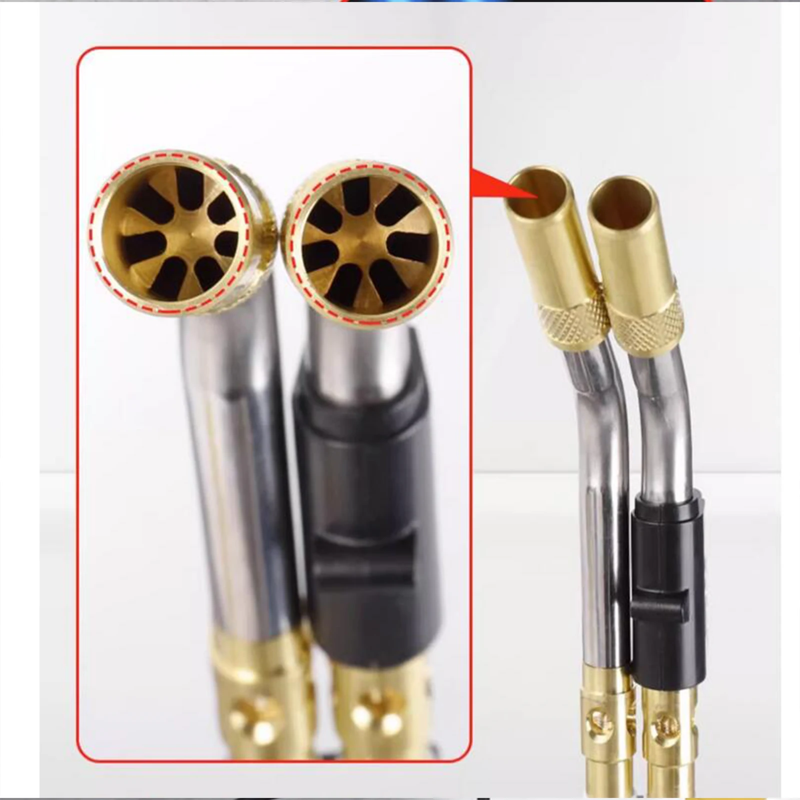 Propane Torch Soldering 1.5M Hose Welding Torch Plumbing with Regulating Valves Barbecue Brazing Cooking Ignition Welding Gun