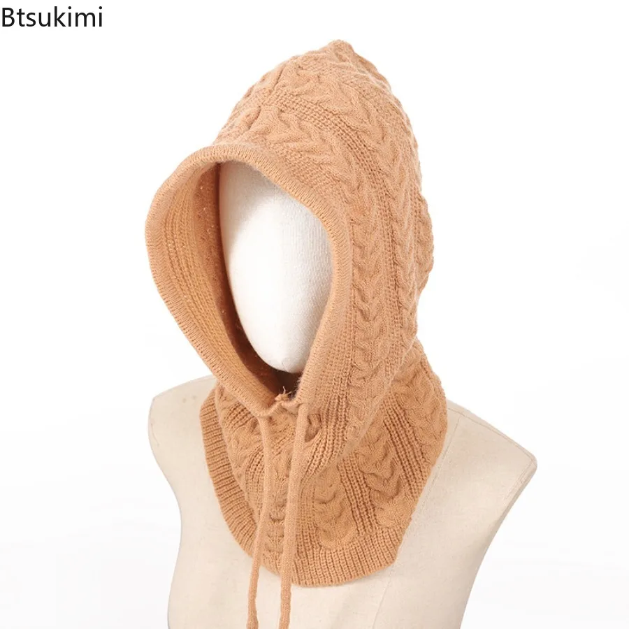 

2025 Autumn Winter Cute Pullover Warm Woolen Hat Fashionable New Solid Color Hat Ear Protection Knitted Hat for Men and Women