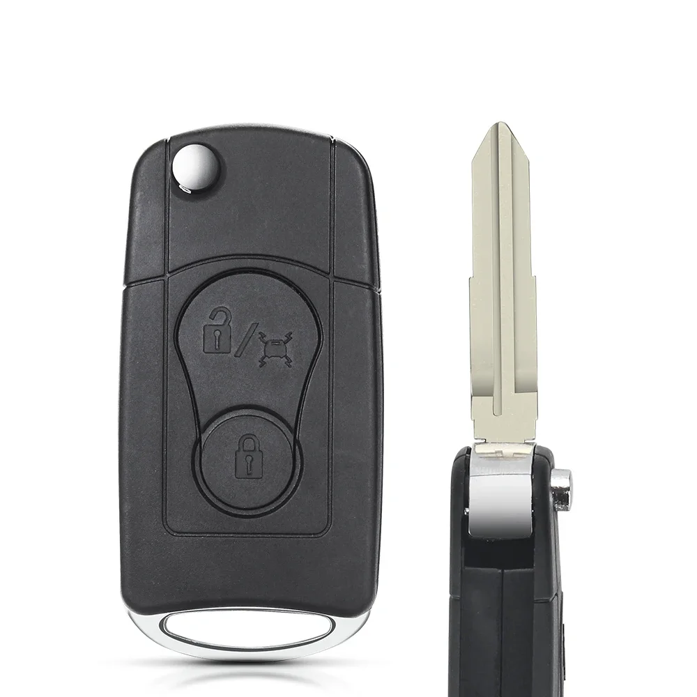 KEYYOU per Ssangyong Actyon SUV Kyron Auto Key Case Cover modificata 2 pulsanti pieghevole Remote Car Key Case Fob Shell